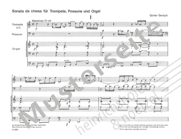 Sonata da Chiesa | Günter Gerlach | Heinrichshofen publishing house