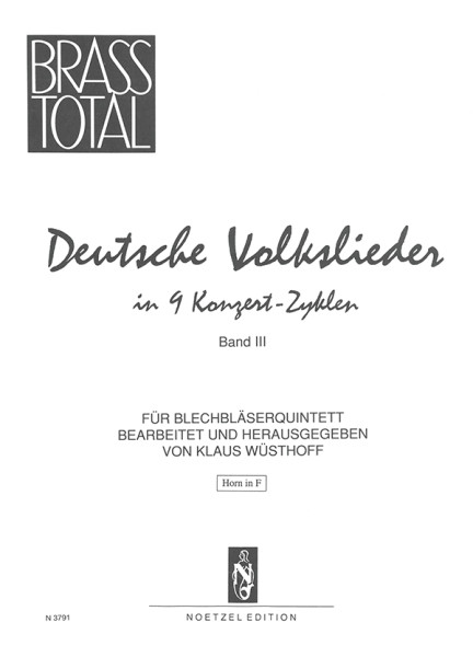 German folk songs in 9 concert cycles III | Klaus Wüsthoff | Heinrichshofen publishing house