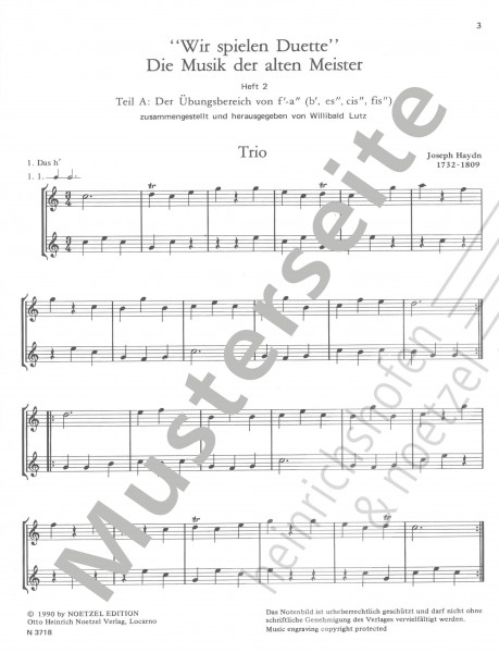 Wir spielen Duette | Heft 2 | Reihe A