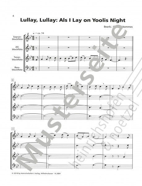 Alte englische Weihnachts- und Winterlieder - Partitur und Stimmen