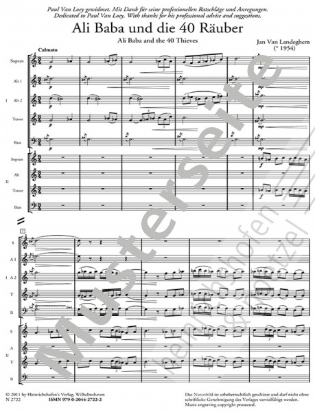 Ali Baba und die 40 Räuber - Partitur