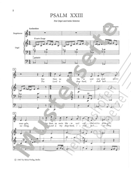 Psalm XXIII | Harald Heilmann | Heinrichshofen publishing house