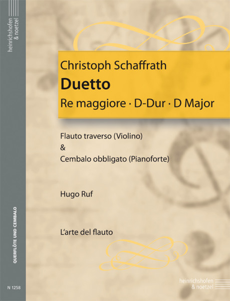 Duetto D-Dur op.8 | Christoph Schaffrath | Heinrichshofen Verlag