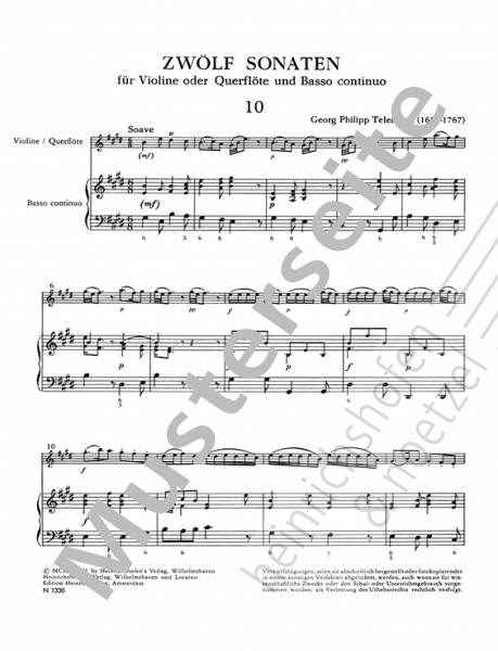 Zwölf Sonaten | Sonaten 10 - 12 | Heft 4