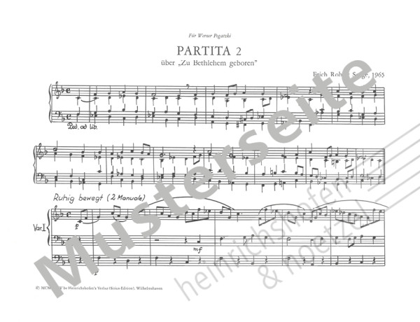 Partita 2 on ‘Born in Bethlehem’