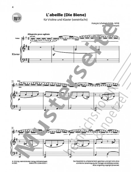 L'abeille (The Bee) | François Schubert | Heinrichshofen publishing house