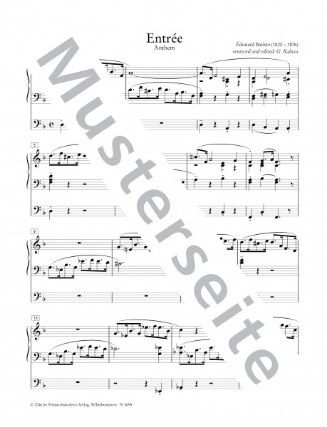 Orgelwerke | Édouard Batiste | Heinrichshofen Verlag