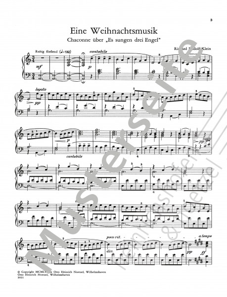 Eine Weihnachtsmusik | Richard Rudolf Klein | Heinrichshofen Verlag