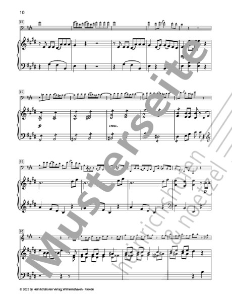 Concerto No. 2, Kr. 172 (E major) | Carl Ditters von Dittersdorf | Heinrichshofen publishing house