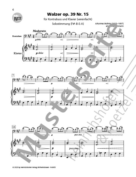 Waltz op. 39 No. 15 | Johannes Brahms | Heinrichshofen publishing house