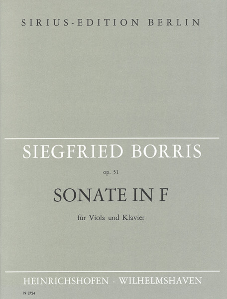 Sonata in F, Op. 51 | Siegfried Borris | Heinrichshofen publishing house