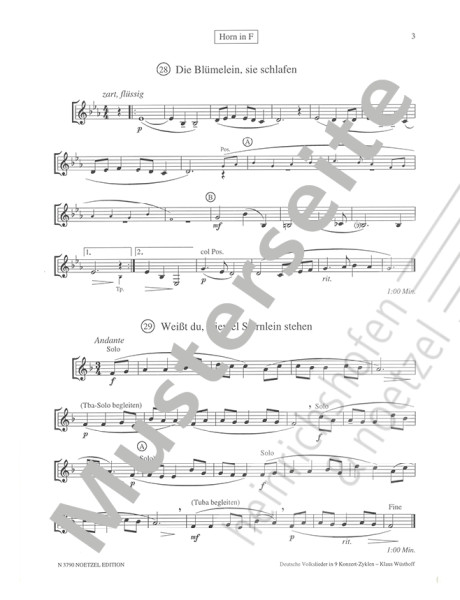 Deutsche Volkslieder in 9 Konzert-Zyklen II