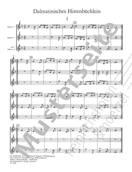 Dalmatinisches Hirtenbüchlein | Gotthilf Frotscher | Heinrichshofen Verlag