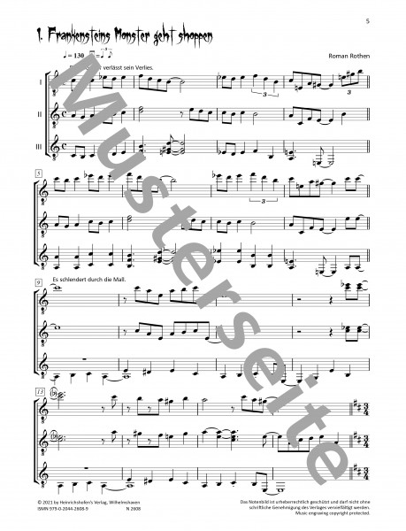 Gruseliges für 3 Gitarren