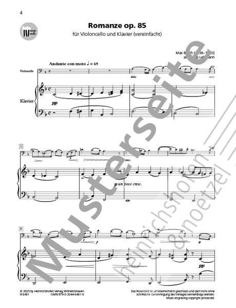 Romanze op. 85 | Max Bruch | Heinrichshofen Verlag