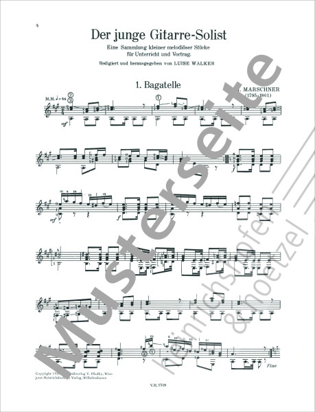 Der junge Gitarre-Solist | Luise Walker | Heinrichshofen Verlag