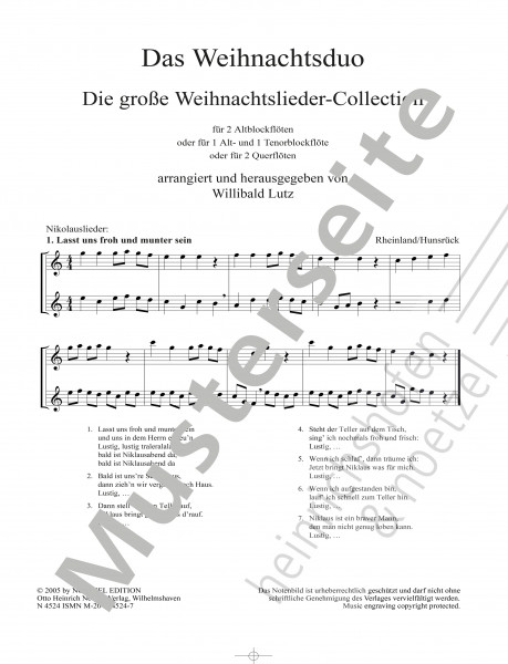 Das Weihnachtsduo | Willibald Lutz | Heinrichshofen Verlag