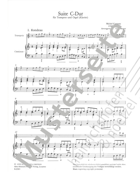 Suite C-Dur | Michel Corette | Heinrichshofen Verlag