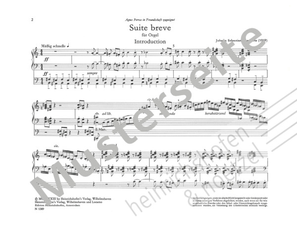 Suite Breve | Johann Sebastian Lambertz | Heinrichshofen Verlag