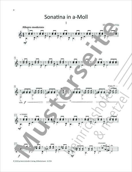 Sonatina in A- Moll | Martin Klaschka | Heinrichshofen Verlag