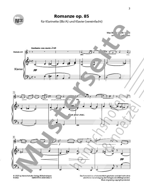 Romanze op. 85 | Max Bruch | Heinrichshofen Verlag