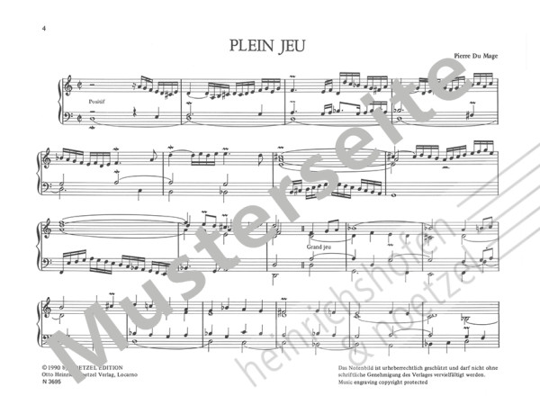 Livre d'Orgue | Pierre Du Mage | Heinrichshofen Verlag