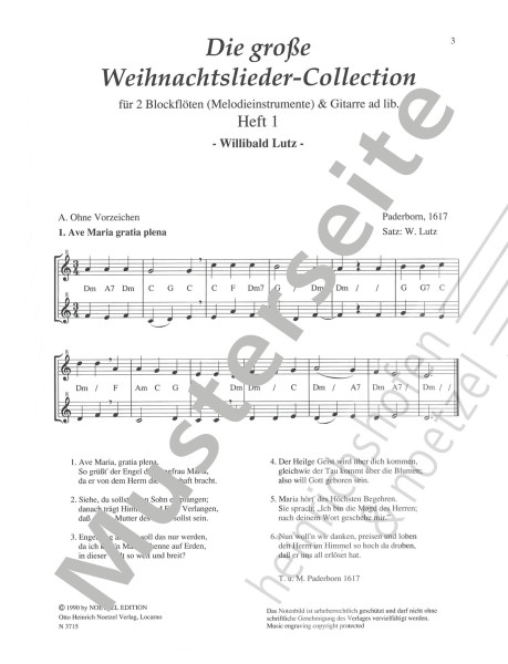Die große Weihnachtslieder – Collection | Willibald Lutz | Heinrichshofen Verlag