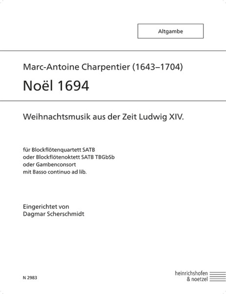 Noël 1694 | Marc Antoine Charpentier | Heinrichshofen publishing house