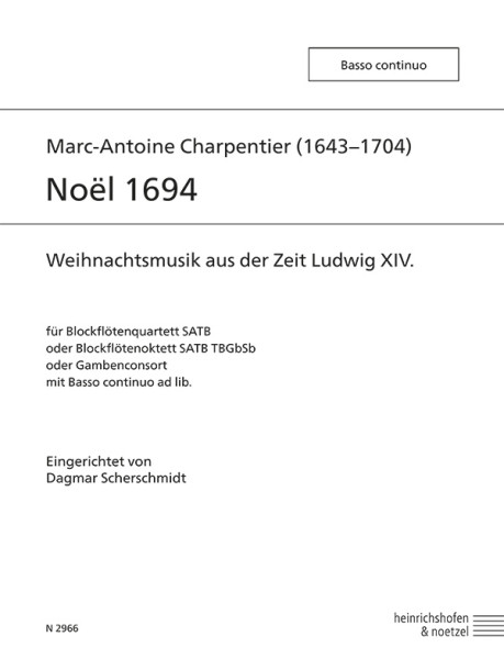Noël 1694 | Marc Antoine Charpentier | Heinrichshofen publishing house