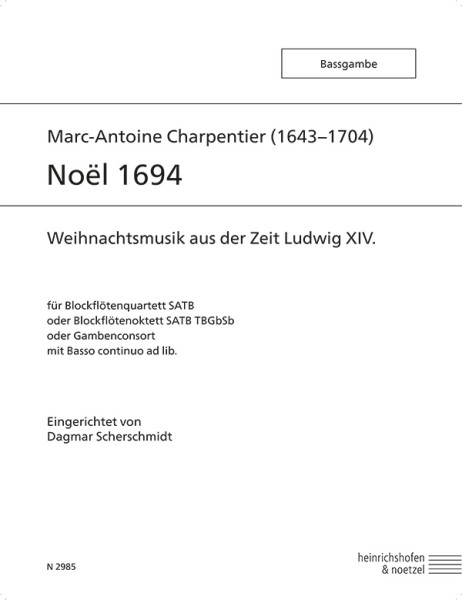 Noël 1694 | Marc Antoine Charpentier | Heinrichshofen publishing house