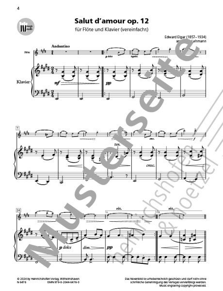 Salut d'amour , op.12 | Edward Elgar | Heinrichshofen Verlag