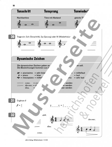 Spielend Theorie lernen für Blockflöte und Querflöte