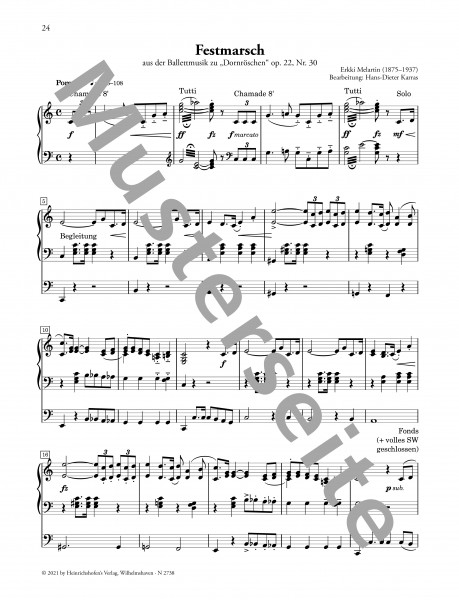 Festliches für Orgel | Hans-Dieter Karras | Heinrichshofen Verlag