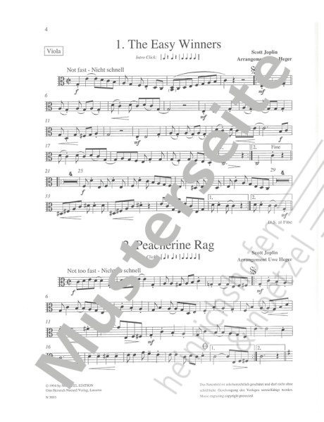 Let's rag ... 10 Ragtimes | Scott Joplin, Uwe Heger | Heinrichshofen publishing house