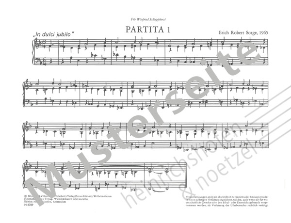 Partita 1 on ‘In dulci jubilo’
