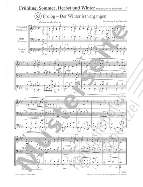 Deutsche Volkslieder in 9 Konzert-Zyklen III | Klaus Wüsthoff | Heinrichshofen Verlag