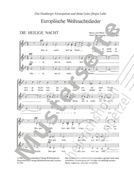 Europäische Weihnachtslieder | Günter Berger | Heinrichshofen Verlag