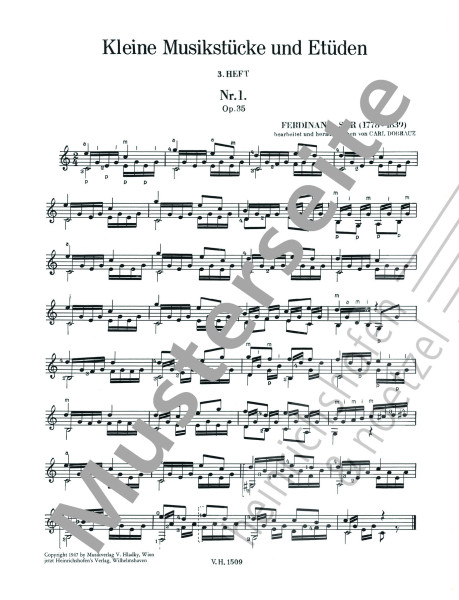 Kleine Musikstücke und Etüden | Heft 3 | Fernando Sor | Heinrichshofen Verlag