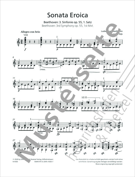 Sonata Eroica | Ludwig van Beethoven | Heinrichshofen publishing house