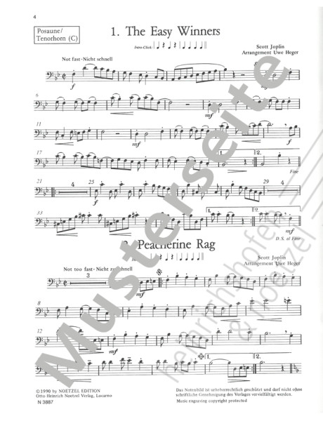 Let's rag | Scott Joplin, Uwe Heger | Heinrichshofen publishing house