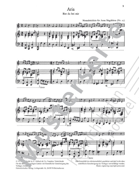 Zwanzig Stücke | Sopranblockflöte und Klavier | J. S. Bach