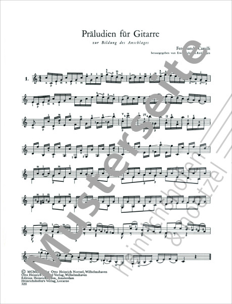 Präludien für Gitarre | Ferdinando Carulli | Heinrichshofen Verlag