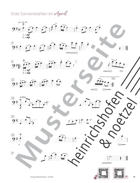 Cello Calendar | Magdalena König | Heinrichshofen publishing house