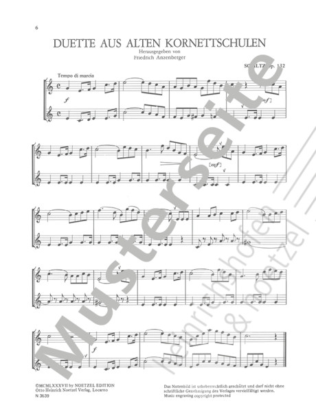 Duets from old cornet methodes| Friedrich Anzenberger | Heinrichshofen publishing house