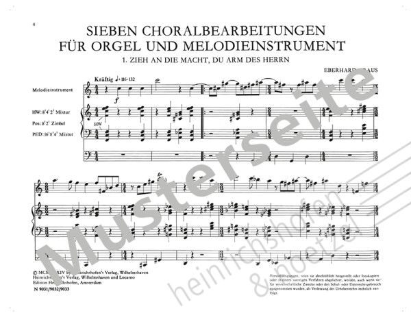 Seven Choral arrangements | Eberhard Kraus | Heinrichshofen publishing house