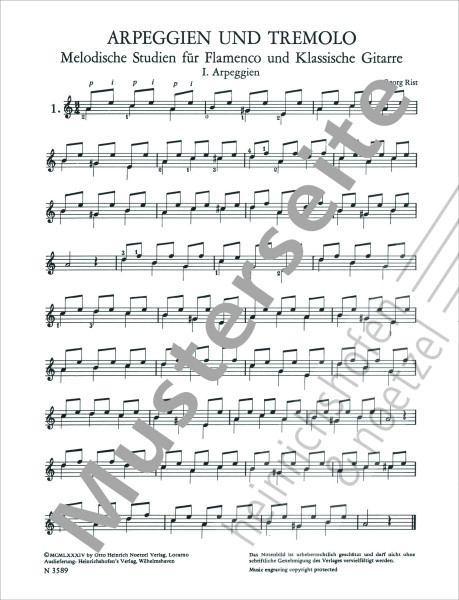 Arpeggien und Tremolo | Georg Rist | Heinrichshofen Verlag