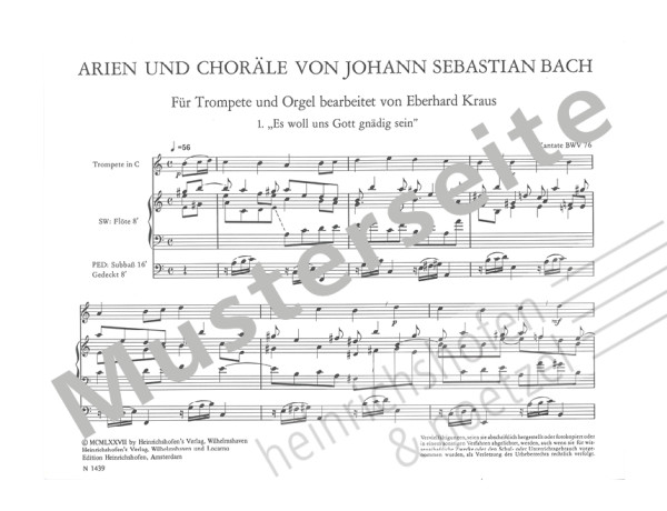 Arien und Choräle | Johann Sebastian Bach | Heinrichshofen Verlag