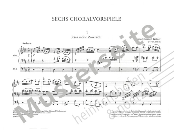 6 Choralvorspiele