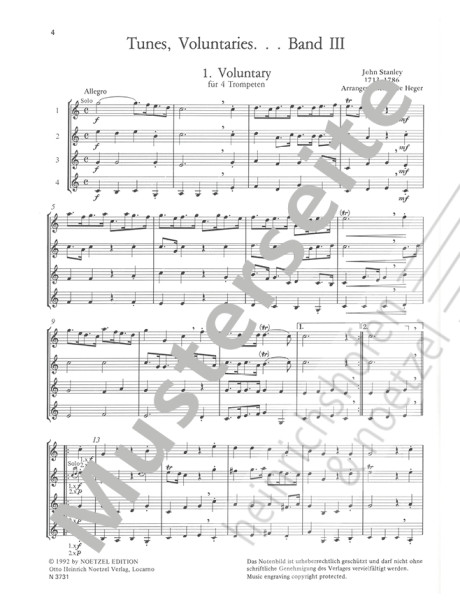 Tunes, Voluntaries ... aus dem Barock | Bd. III