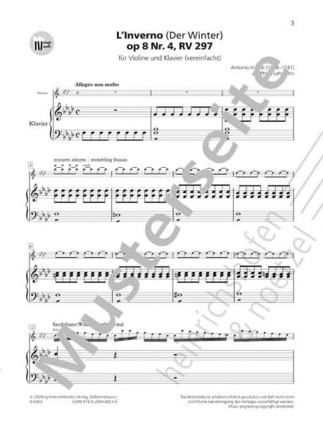 L'Autunno (The autumn), op.8,Nr.3 ,RV 293 | Antonio Vivaldi | Heinrichshofen publishing house
